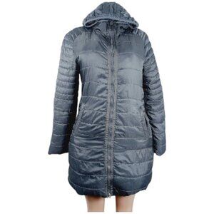 Champion Women's Black Long Sleeve Hooded Thermal Long Parka Jacket Size M